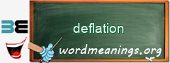 WordMeaning blackboard for deflation